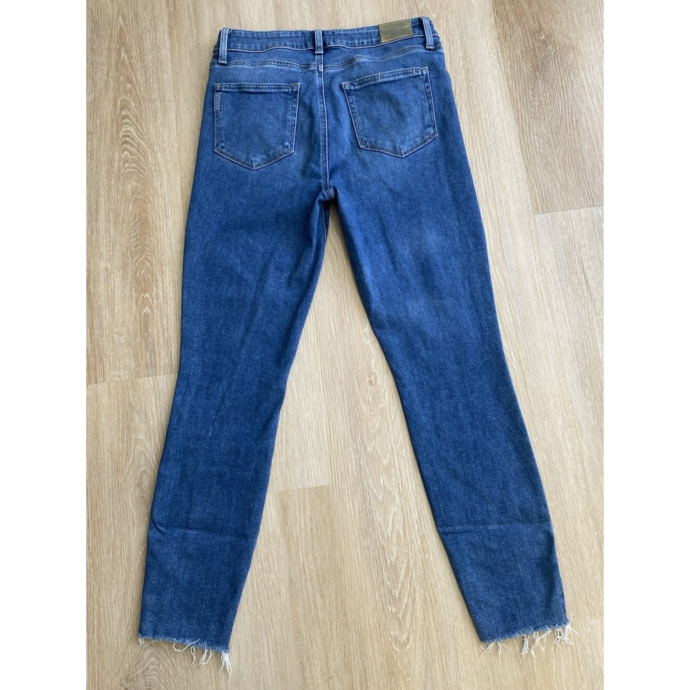 PAIGE Hoxton Ankle Transcend Vintage High Rise Skinny Jeans Raw Frayed Hem 29 - Picture 15 of 16